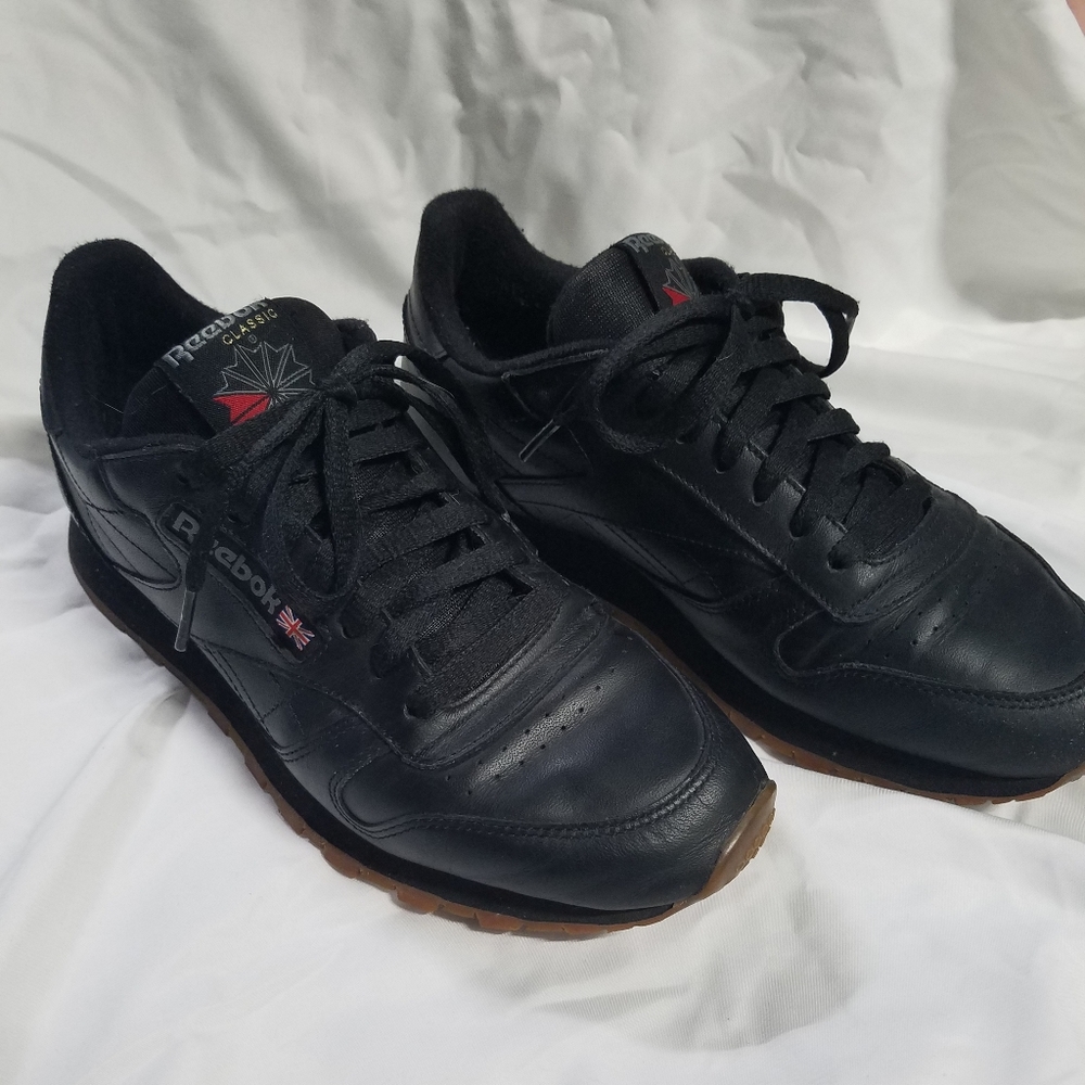 Reebok Classic Black Leather Shoes